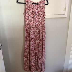 Floral Sleeveless Maxi Nursing Dress